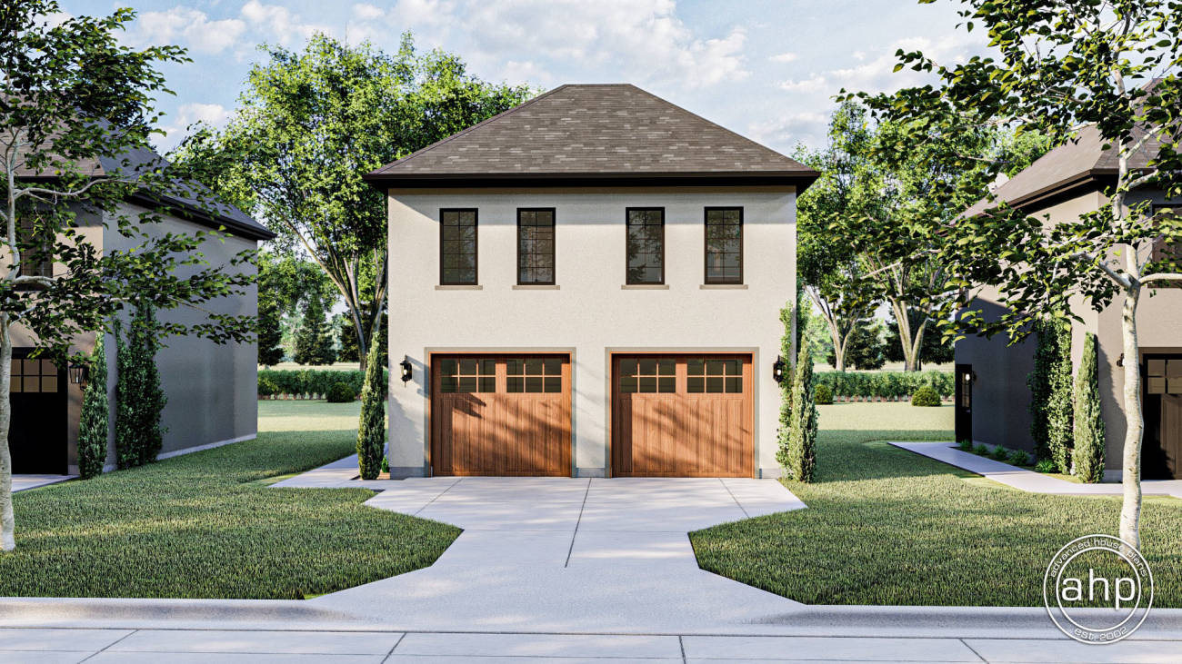 Mediterranean Style Apartment Garage Plan | Greeley