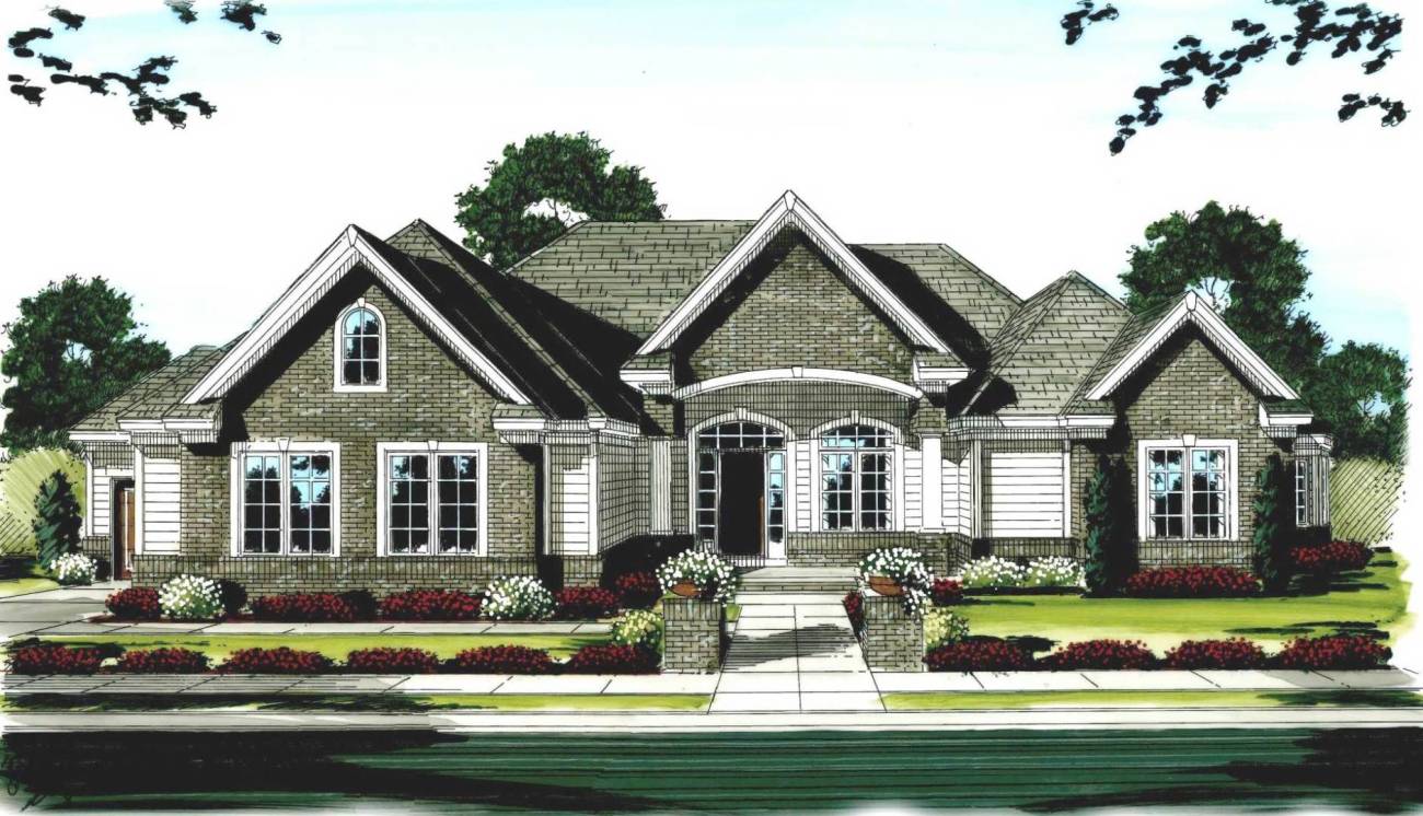 1 Story Traditional House Plan | Baxter