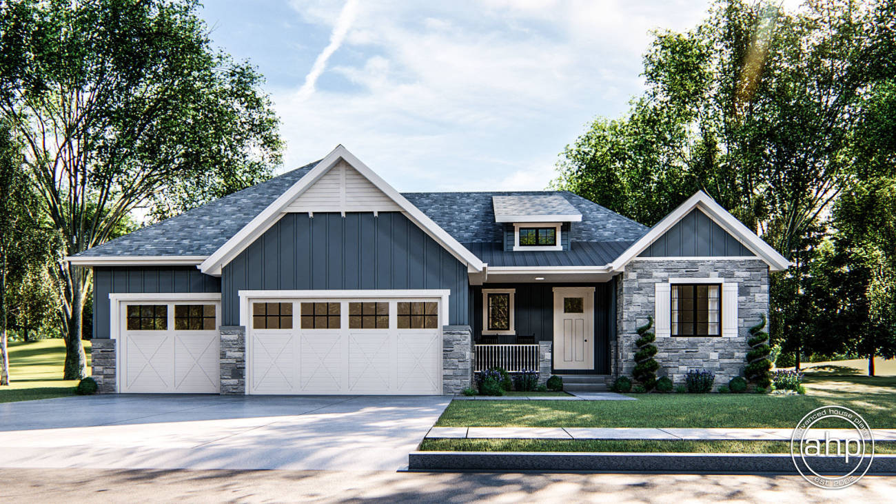 1 Story Craftsman House Plan | Sellhorst