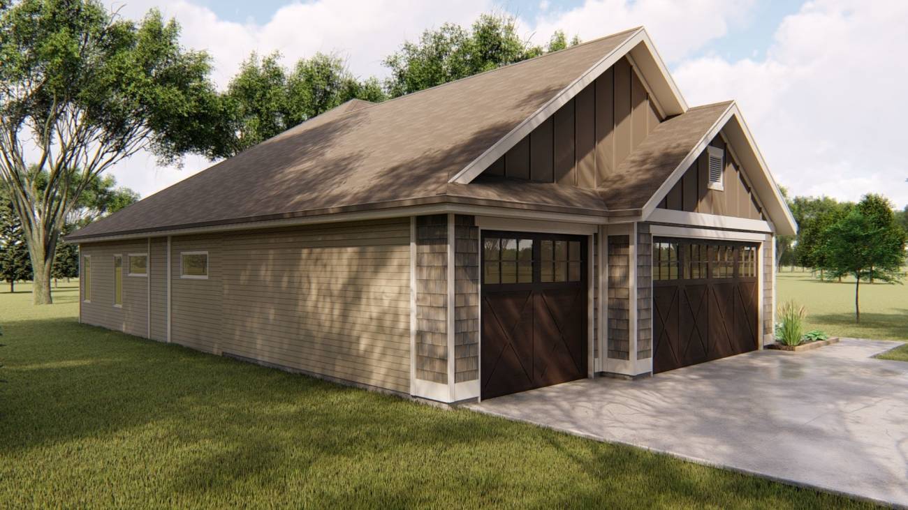 1 Story Bungalow Style House Plan | Ridgeway