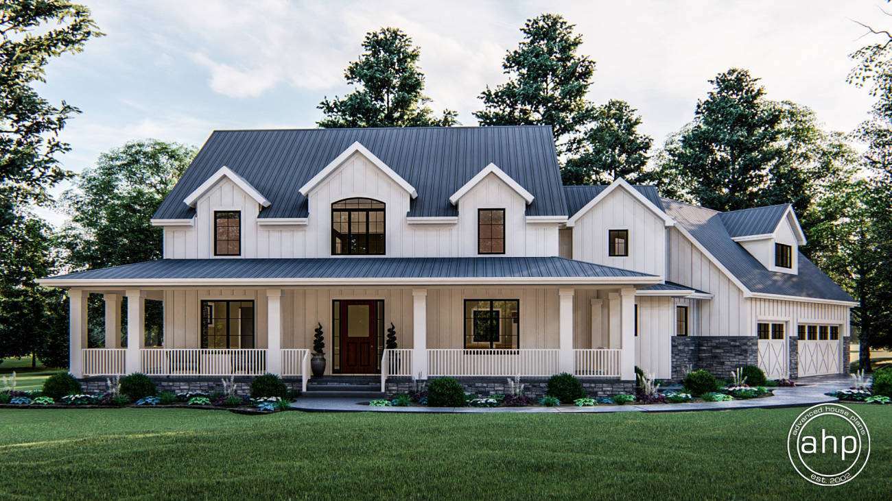 2 Story Modern Farmhouse House Plan | Melrose