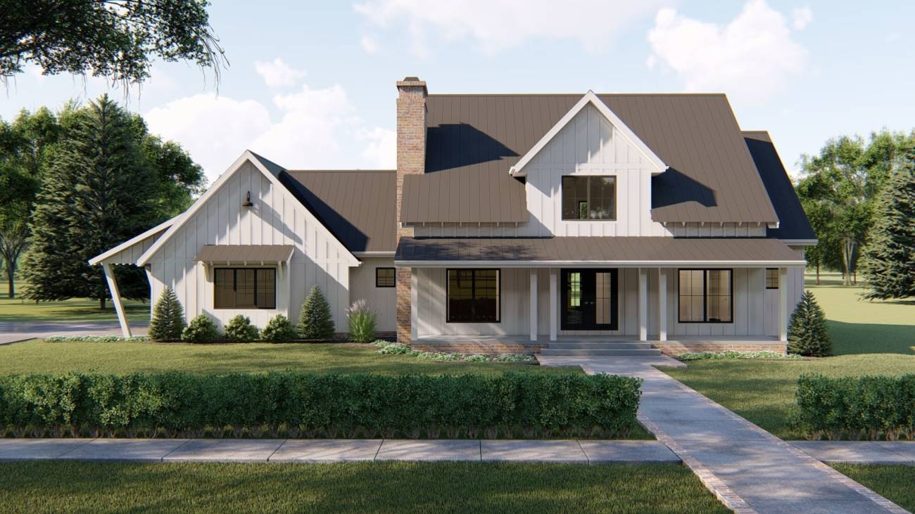 1.5 Story Modern Farmhouse Plan | Wrigley Farms