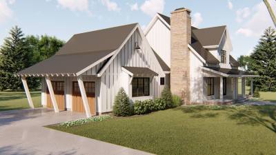 1.5 Story Modern Farmhouse Plan | Wrigley Farms