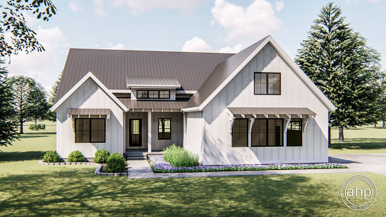 1 Story Modern Farmhouse Plan | Cherry Creek