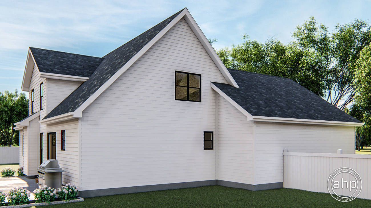 1.5 Story Modern Farmhouse Plan | Hutchins