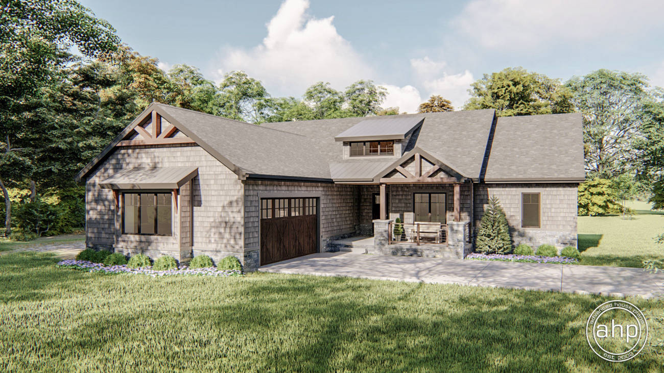 1 Story Craftsman House Plan | Thornton