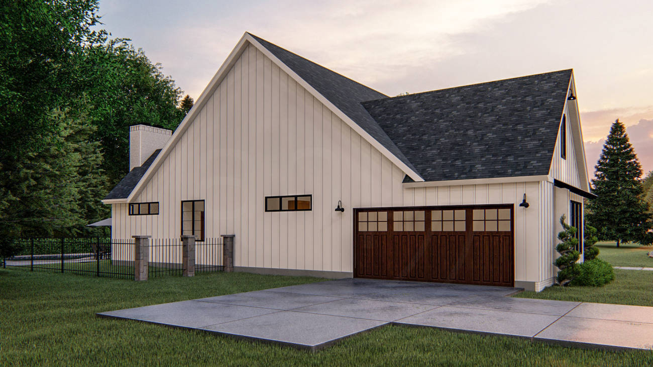 1 Story Modern Farmhouse Style House Plan | Hidden Valley