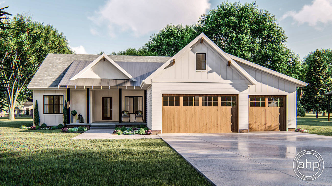 1 Story Modern Farmhouse Plan | Meadow View