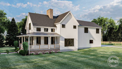 2 Story Narrow Modern Farmhouse Plan | Birch Hollow