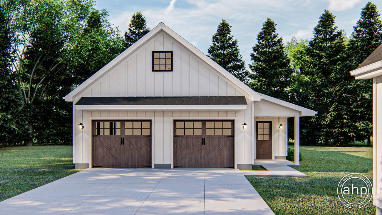 Modern Farmhouse Garage Plan | Adkins