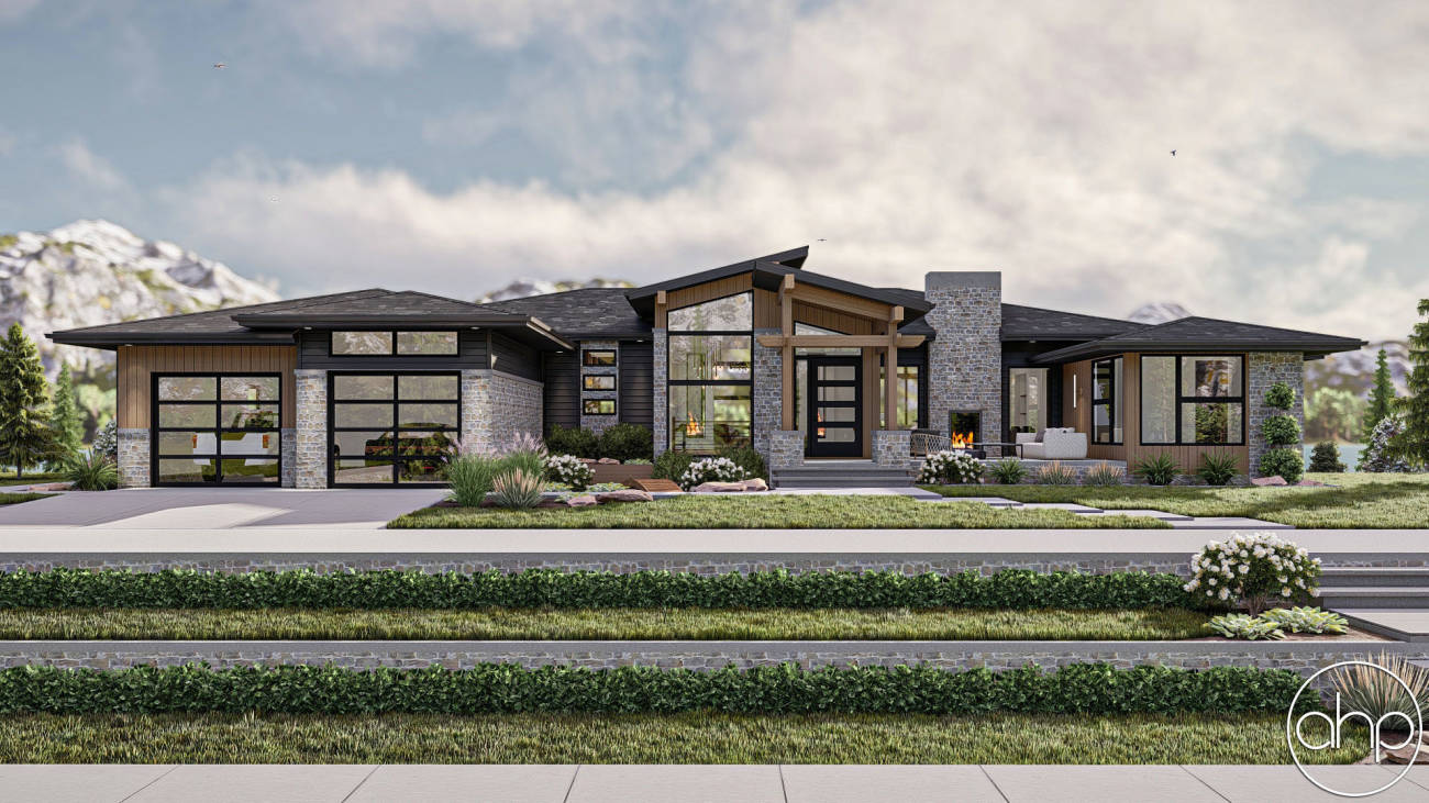 Modern Prairie Style House Plan | Pine Lake